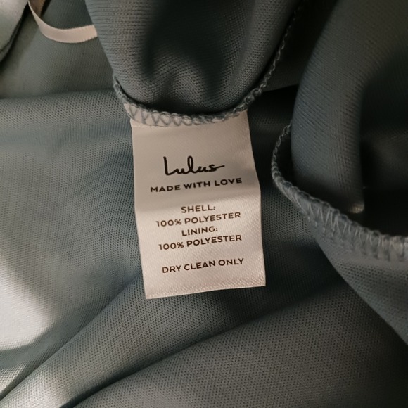 NEW Lulus Heavenly Hues Light Blue Maxi Dress XL High Slit Plunging Double V - Picture 11 of 14